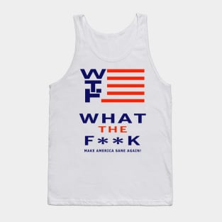 WTF Trump Pence Presidential Parody Logo Tank Top